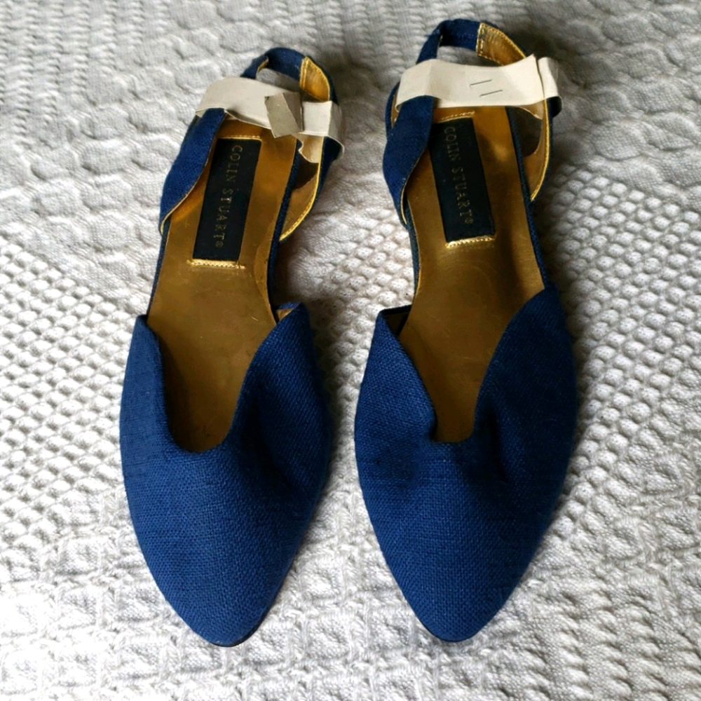 Vintage Colin Stuart Blue Canvas Flats